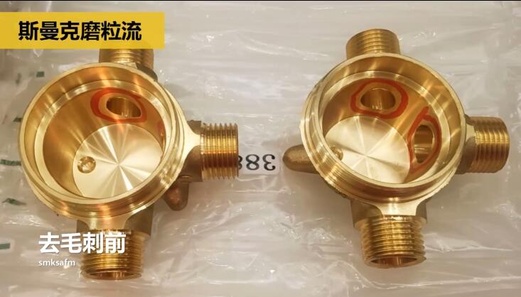 用磨粒流不怕劃傷，銅三通<a href='http://www.zulin999.com' target='_blank'><u>交叉孔去毛刺</u></a>